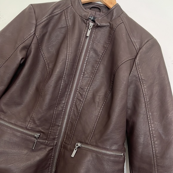 Baccini faux leather jacket brown - Picture 2 of 10
